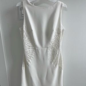 Lotus Threads white sequined mini dress